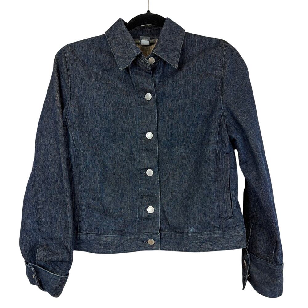 Banana Republic Rolling Stones Embroidered Denim Jacket Button Up Blue Size S